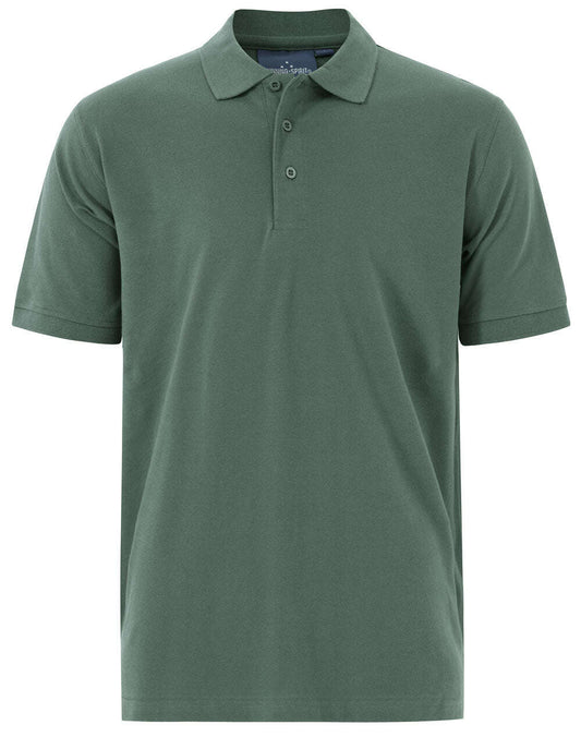Mens Cotton Polo Shirt Short Sleeve Stretch Pique - NS PROMO