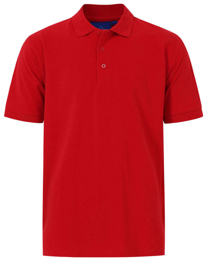 Mens Cotton Polo Shirt Short Sleeve Stretch Pique - NS PROMO