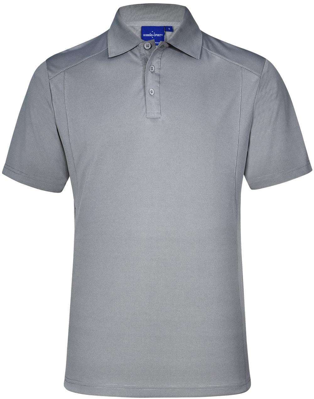 Mens Bamboo Polo Shirt Short Sleeve Charcoal Eco - NS PROMO