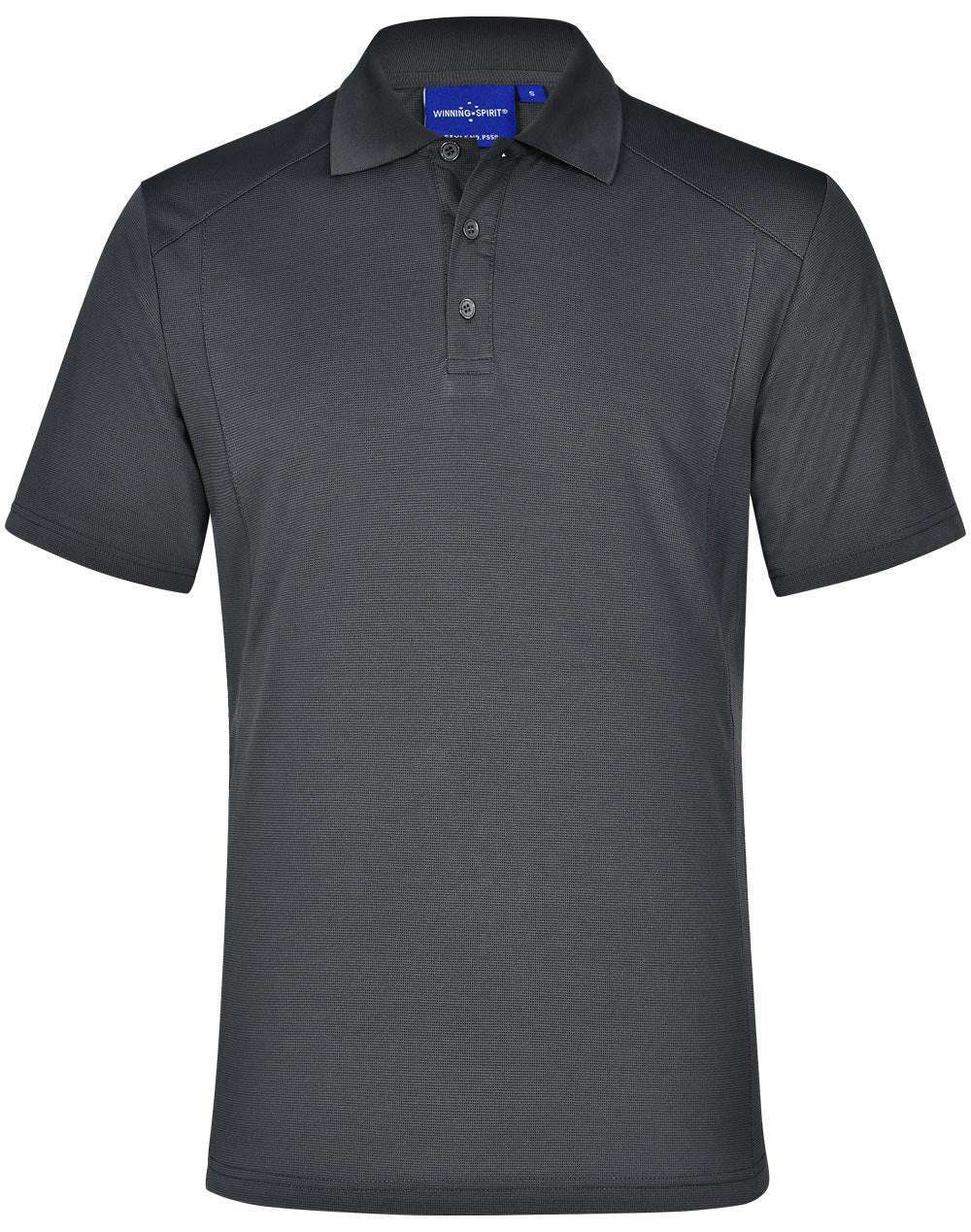 Mens Bamboo Polo Shirt Short Sleeve Charcoal Eco - NS PROMO
