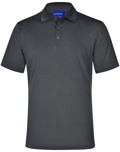 Mens Bamboo Polo Shirt Short Sleeve Charcoal Eco - NS PROMO