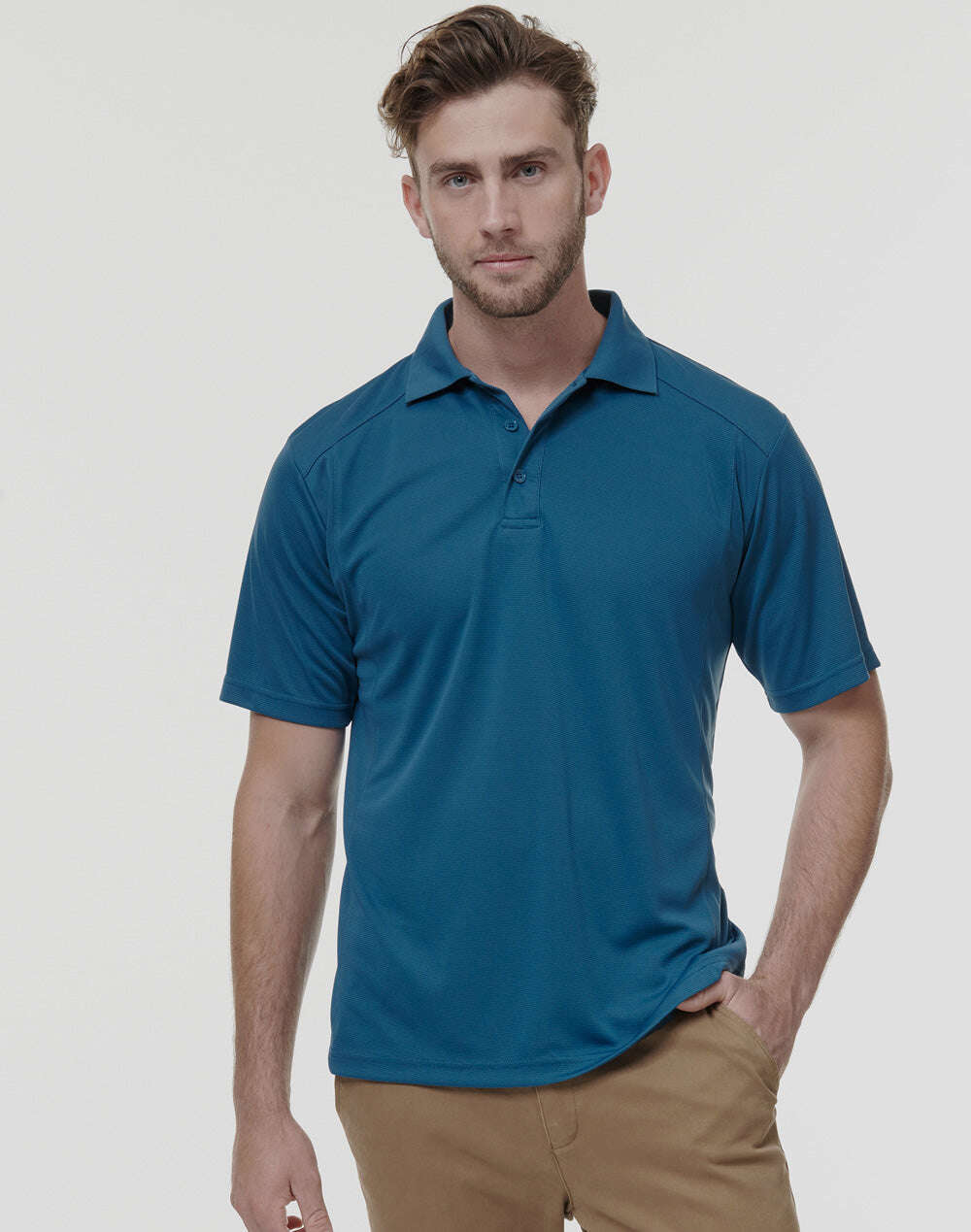 Mens Bamboo Polo Shirt Short Sleeve Charcoal Eco - NS PROMO