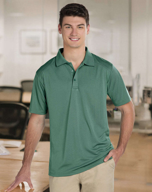 Mens Bamboo Polo Shirt Short Sleeve Charcoal Eco - NS PROMO