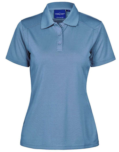 Ladies Bamboo Polo Shirt Short Sleeve Charcoal Eco Fabric Modern Fit - NS PROMO