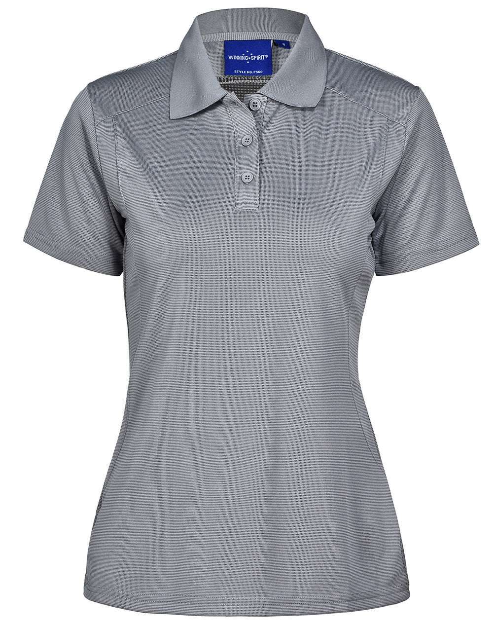 Ladies Bamboo Polo Shirt Short Sleeve Charcoal Eco Fabric Modern Fit - NS PROMO