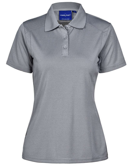 Ladies Bamboo Polo Shirt Short Sleeve Charcoal Eco Fabric Modern Fit - NS PROMO