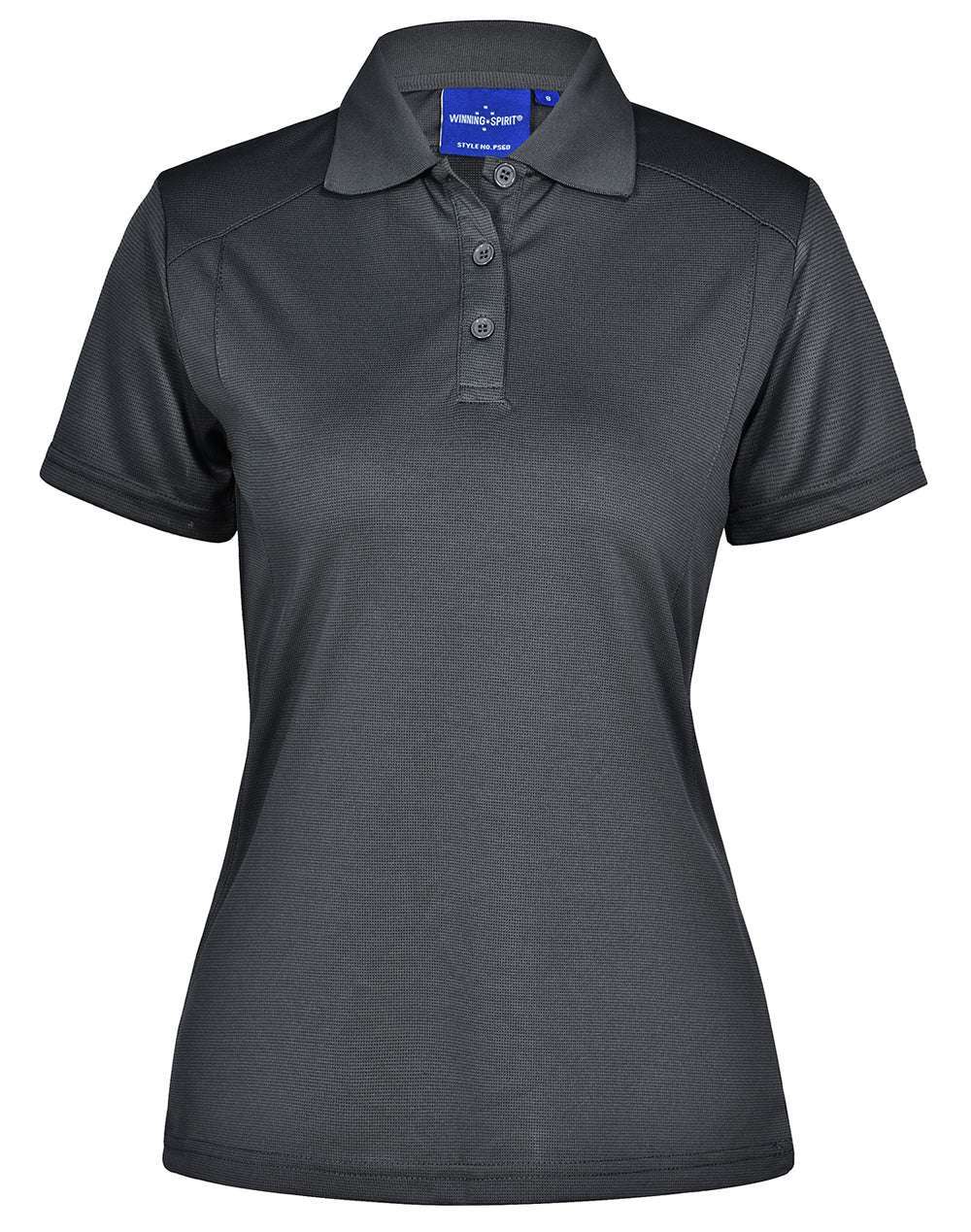 Ladies Bamboo Polo Shirt Short Sleeve Charcoal Eco Fabric Modern Fit - NS PROMO