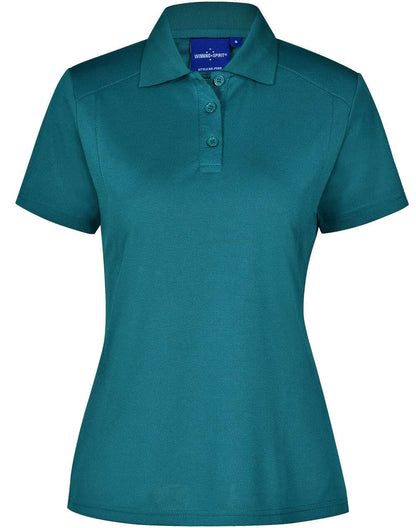 Ladies Bamboo Polo Shirt Short Sleeve Charcoal Eco Fabric Modern Fit - NS PROMO