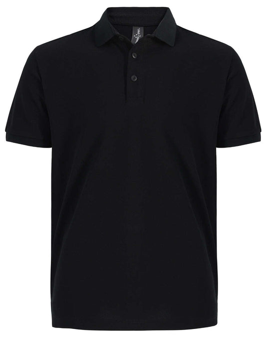 Mens Ultrafine Cotton Pique Polo Shirt Classic Short Sleeve Breathable Tailored Fit - NS PROMO