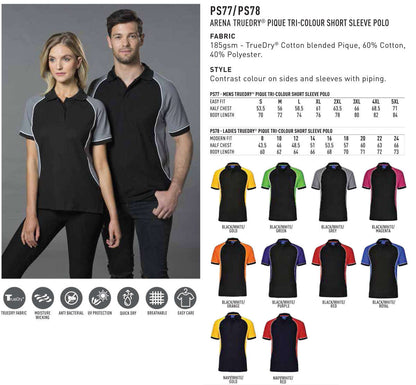Ladies Arena TrueDry Polo Shirt Breathable with Contrast Piping - NS PROMO