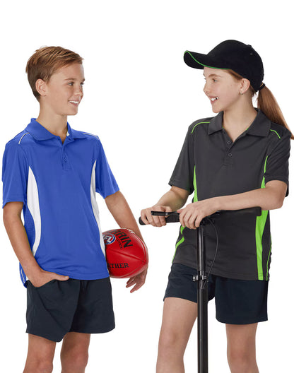 Kids Contrast CoolDry Polo Shirt Short Sleeve Breathable - NS PROMO