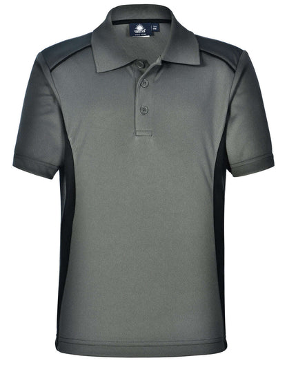 Kids Contrast CoolDry Polo Shirt Short Sleeve Breathable - NS PROMO