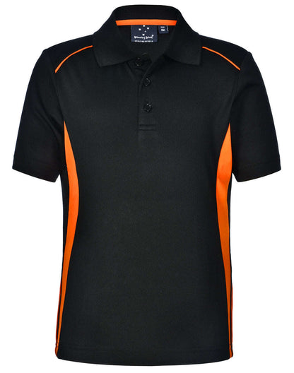 Kids Contrast CoolDry Polo Shirt Short Sleeve Breathable - NS PROMO