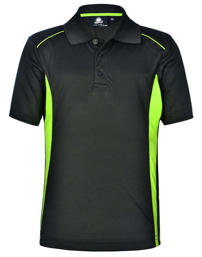 Kids Contrast CoolDry Polo Shirt Short Sleeve Breathable - NS PROMO