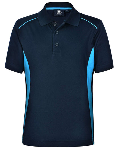 Kids Contrast CoolDry Polo Shirt Short Sleeve Breathable - NS PROMO