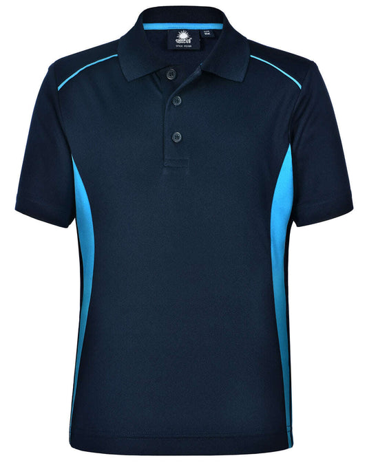 Kids Contrast CoolDry Polo Shirt Short Sleeve Breathable - NS PROMO