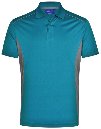 Mens Contrast CoolDry Polo Short Sleeve with Side Mesh Panels - NS PROMO
