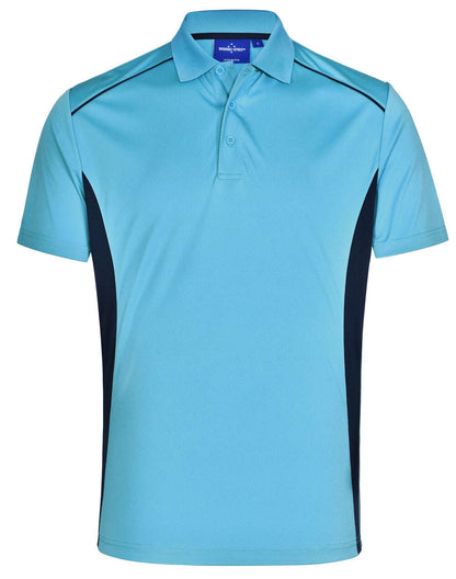 Mens Contrast CoolDry Polo Short Sleeve with Side Mesh Panels - NS PROMO