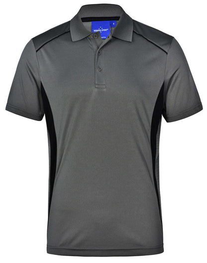Mens Contrast CoolDry Polo Short Sleeve with Side Mesh Panels - NS PROMO
