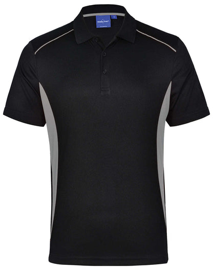 Mens Contrast CoolDry Polo Short Sleeve with Side Mesh Panels - NS PROMO