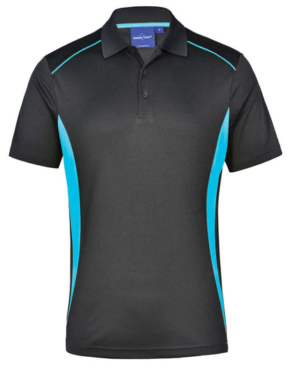 Mens Contrast CoolDry Polo Short Sleeve with Side Mesh Panels - NS PROMO