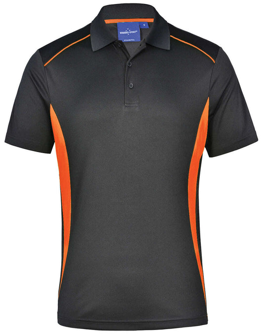 Mens Contrast CoolDry Polo Short Sleeve with Side Mesh Panels - NS PROMO