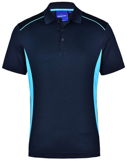 Mens Contrast CoolDry Polo Short Sleeve with Side Mesh Panels - NS PROMO