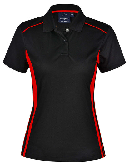 Ladies CoolDry Contrast Polo Shirt Short Sleeve Breathable - NS PROMO