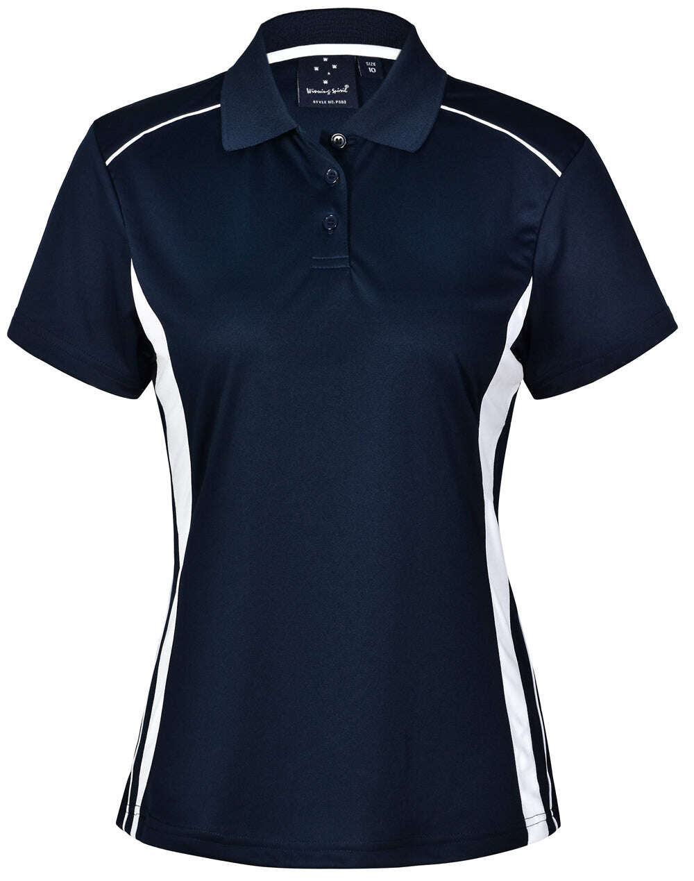 Ladies CoolDry Contrast Polo Shirt Short Sleeve Breathable - NS PROMO