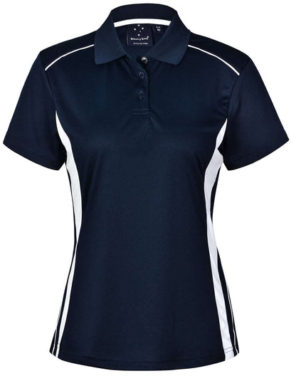 Ladies CoolDry Contrast Polo Shirt Short Sleeve Breathable - NS PROMO