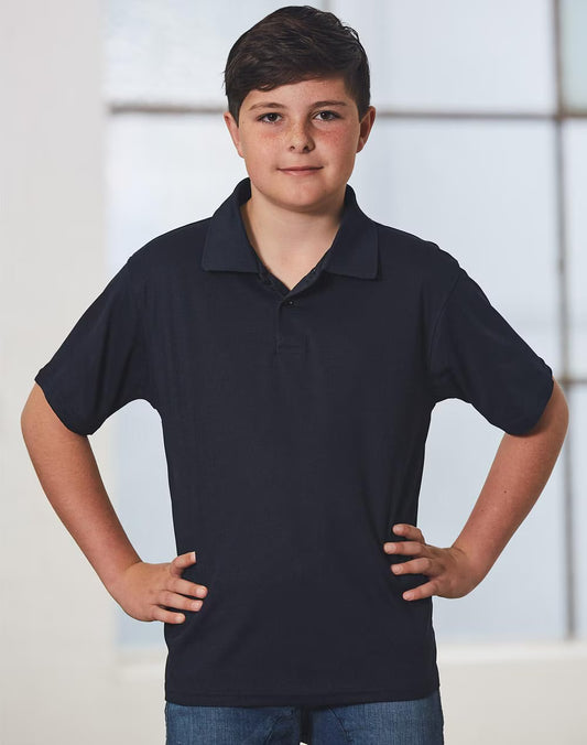 Kids CoolDry Polo Shirt Short Sleeve Solid Colour - NS PROMO