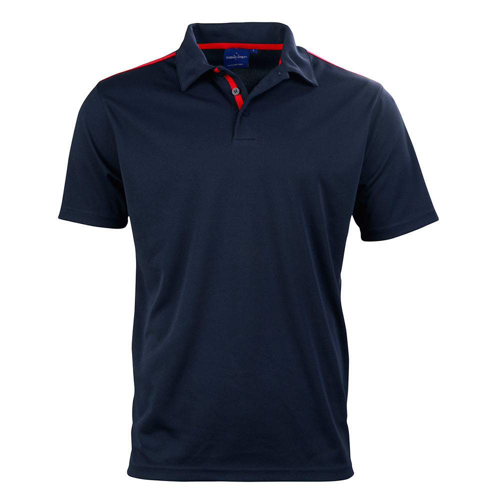 Winning Spirit PS83 Staten Men’s RapidCool Contrast Polo Shirt