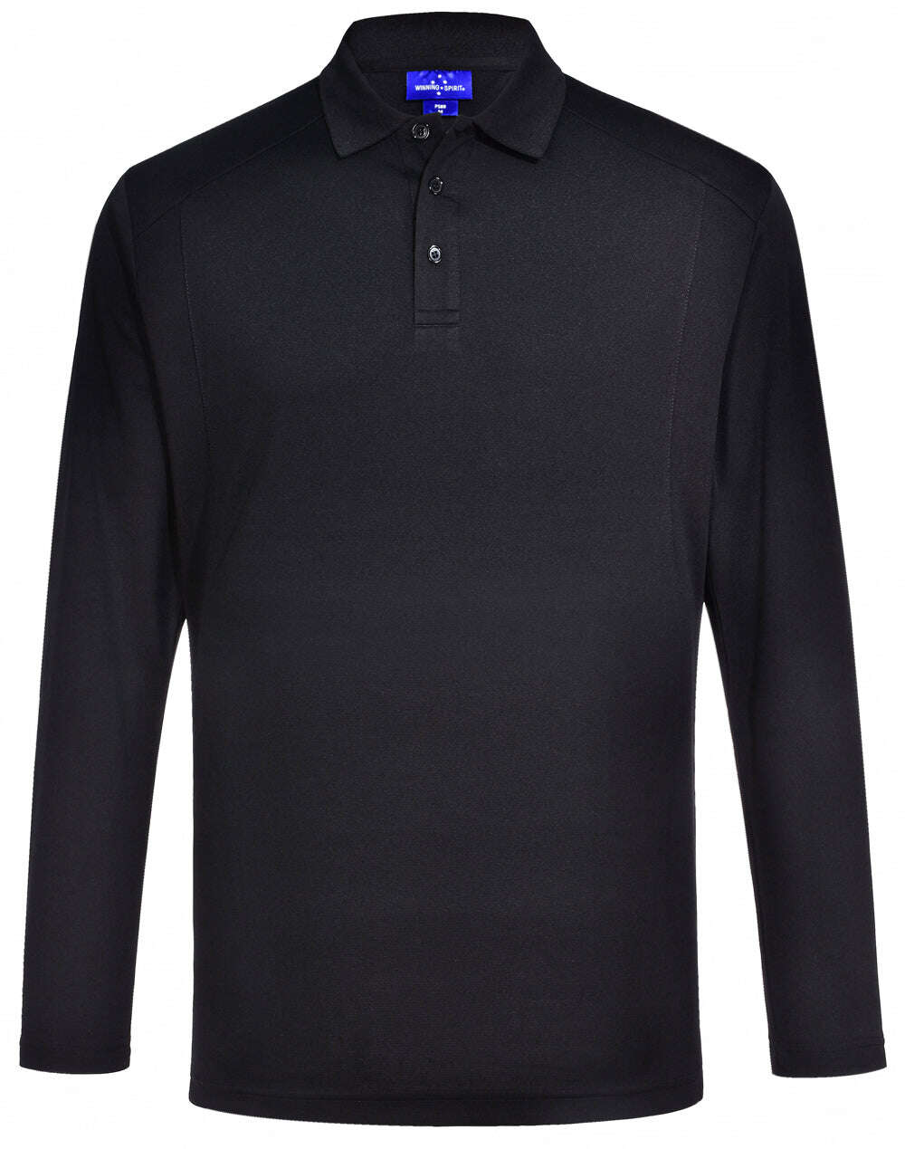 Mens Bamboo Polo Shirt Long Sleeve Corporate Charcoal - NS PROMO