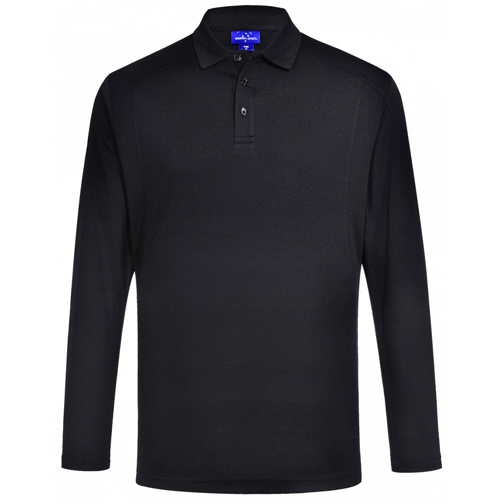 Winning Spirit PS89 Men’s Bamboo Charcoal Long Sleeve Polo Shirt