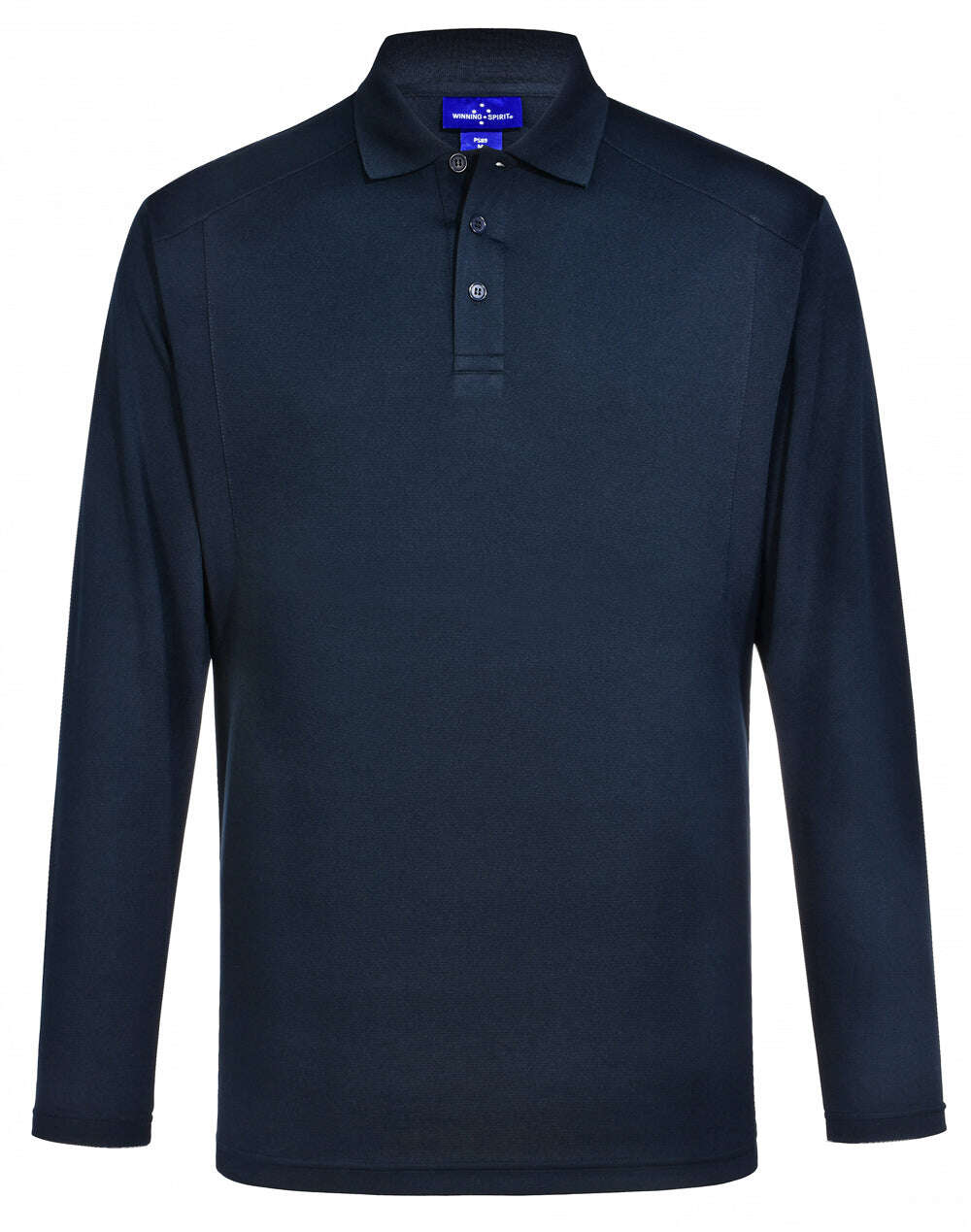 Mens Bamboo Polo Shirt Long Sleeve Corporate Charcoal - NS PROMO