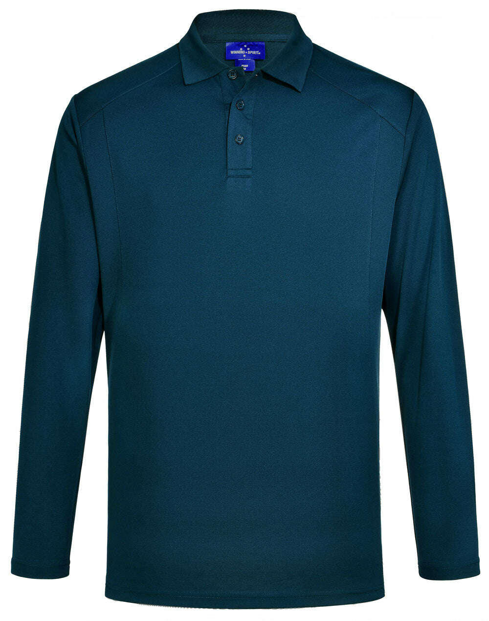 Mens Bamboo Polo Shirt Long Sleeve Corporate Charcoal - NS PROMO