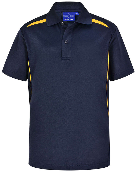 Kids Cotton Contrast Polo Short Sleeve Sustainable Poly - NS PROMO