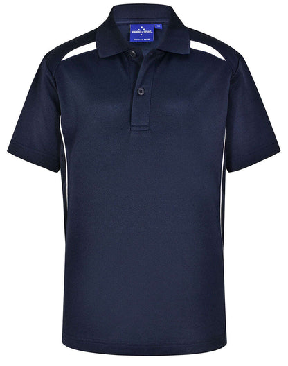 Kids Cotton Contrast Polo Short Sleeve Sustainable Poly - NS PROMO