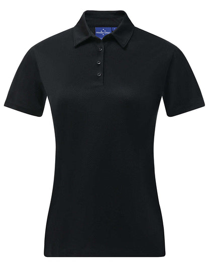 Ladies Recycled PET Polo Short Sleeve Sustainable Jacquard Knit - NS PROMO