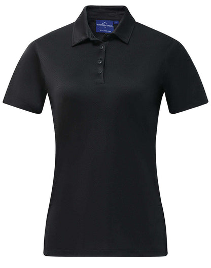 Ladies Recycled PET Polo Short Sleeve Sustainable Jacquard Knit - NS PROMO
