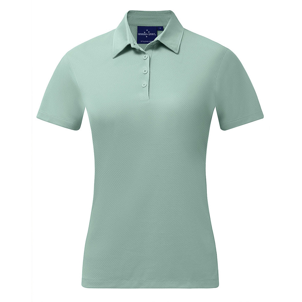 Winning Spirit PS96 Ladies Sustainable Jacquard Knit Polo Shirt