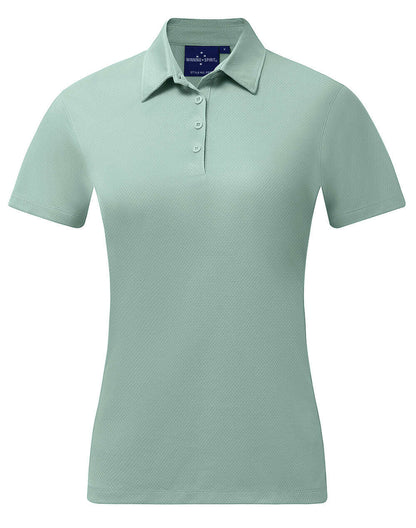 Ladies Recycled PET Polo Short Sleeve Sustainable Jacquard Knit - NS PROMO