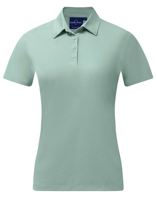 Ladies Recycled PET Polo Short Sleeve Sustainable Jacquard Knit - NS PROMO