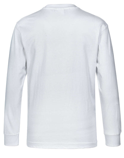 Mens 100% Cotton Tee Long Sleeve Crew Neck - NS PROMO