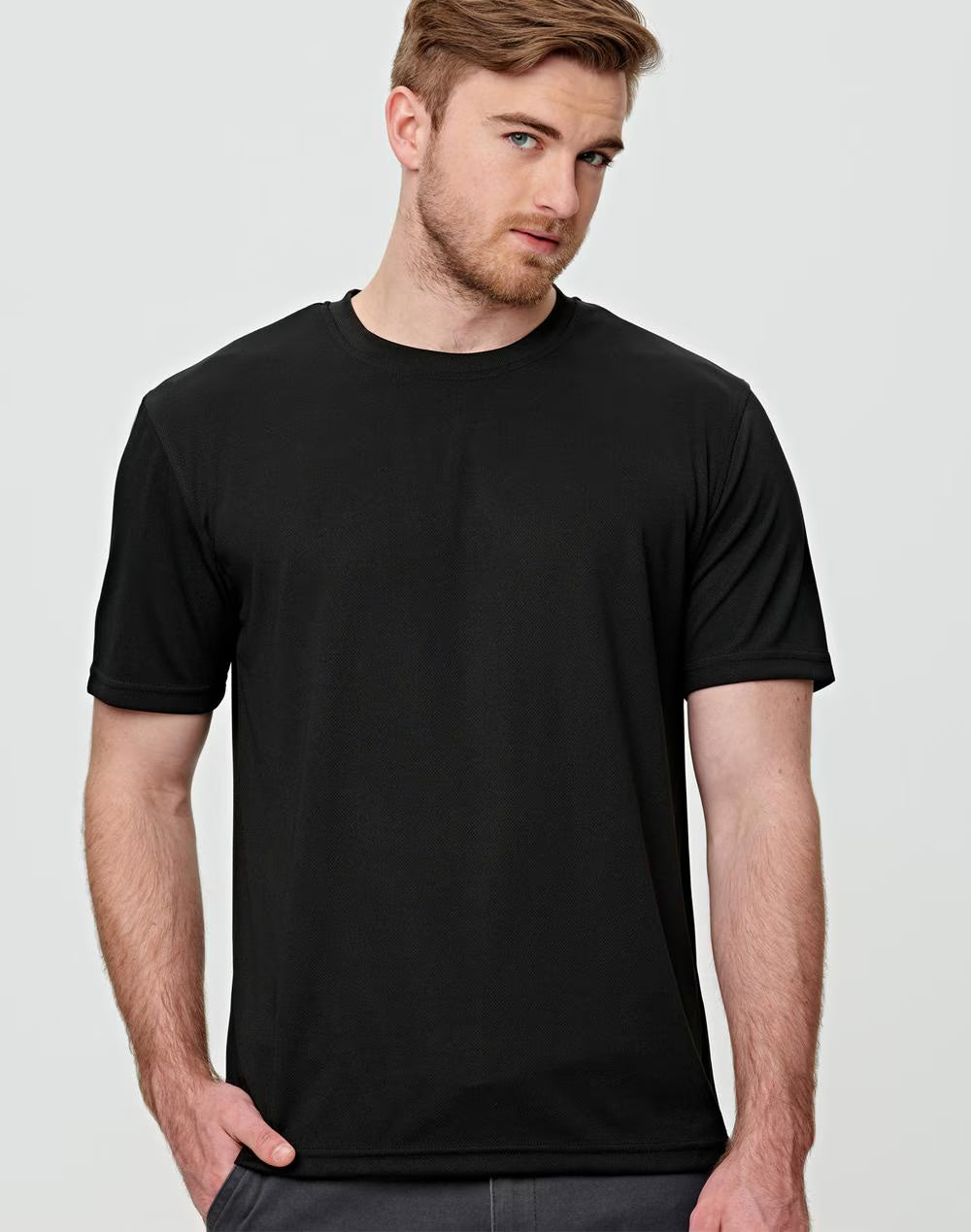 Unisex CoolDry Tee Shirt Short Sleeve Mesh Knitted - NS PROMO