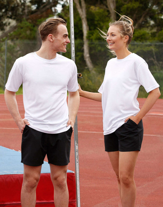 Unisex CoolDry Tee Shirt Short Sleeve Mesh Knitted - NS PROMO