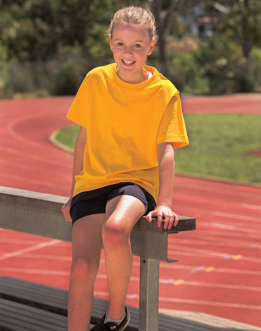 Kids Savvy 100% Cotton Tee Shirt Short Sleeve Semi-Fitted - NS PROMO