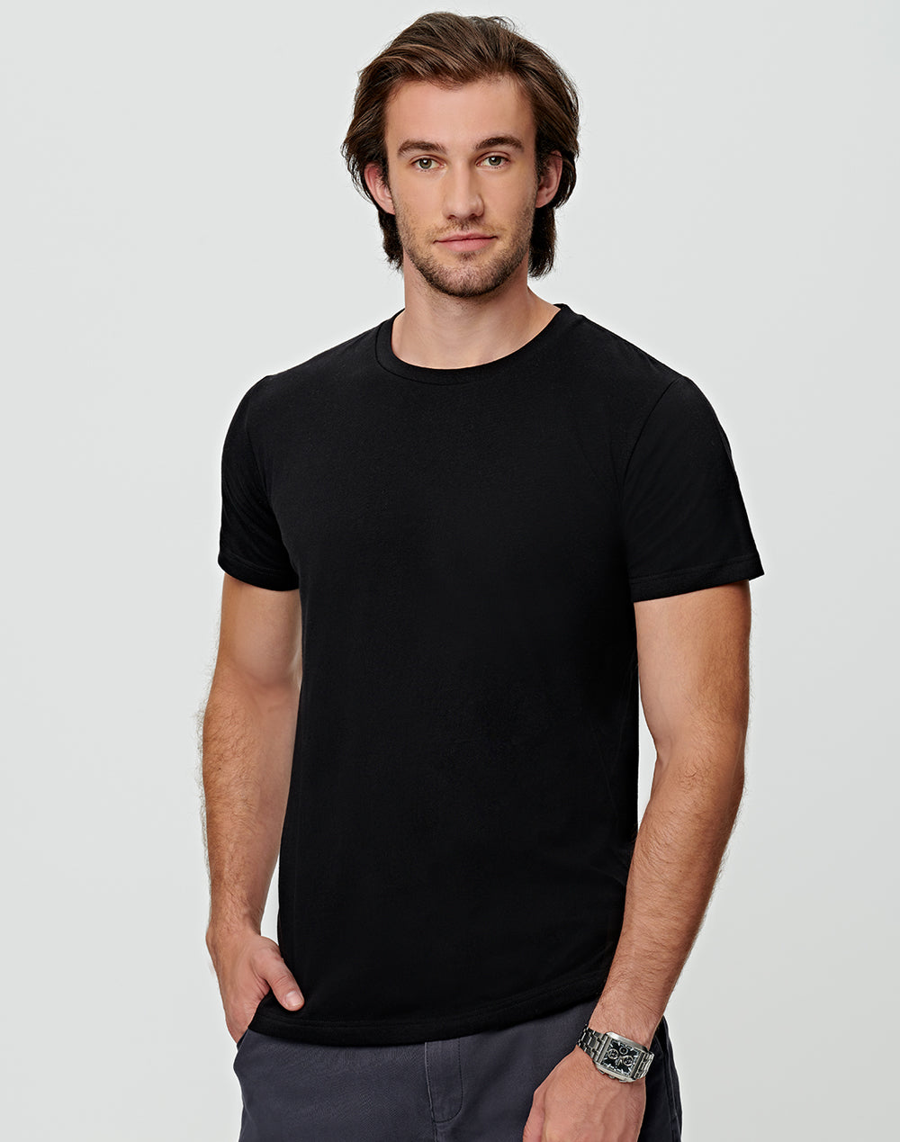 Mens Premium Cotton Tee Short Sleeve - NS PROMO