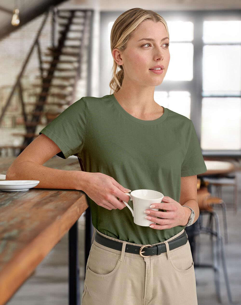 Ladies Premium Cotton Tee Short Sleeve - NS PROMO