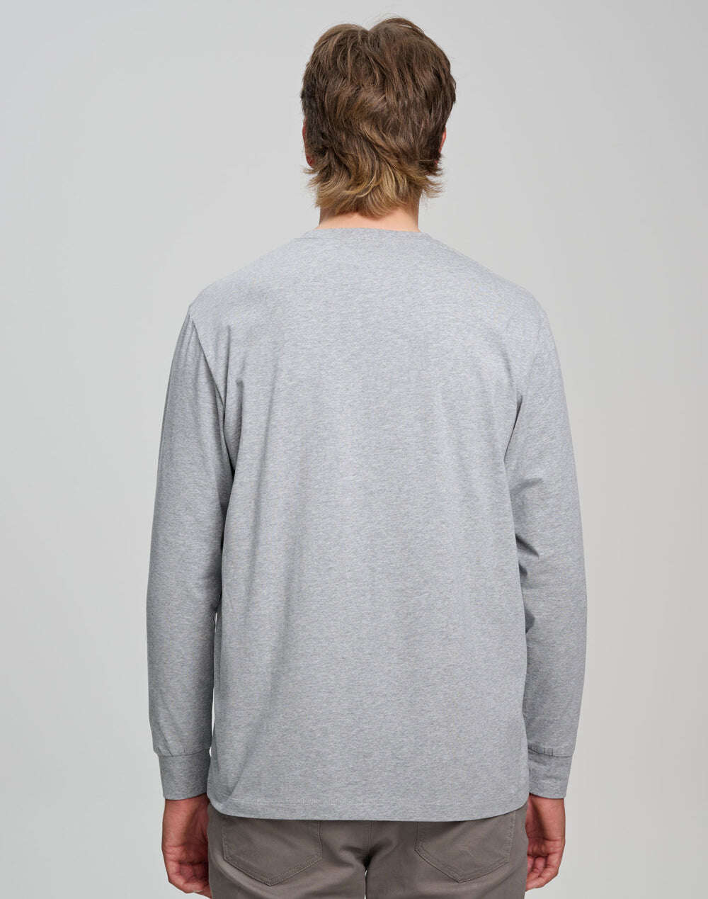 Mens Cotton Face  Tee Long Sleeve Premium - NS PROMO
